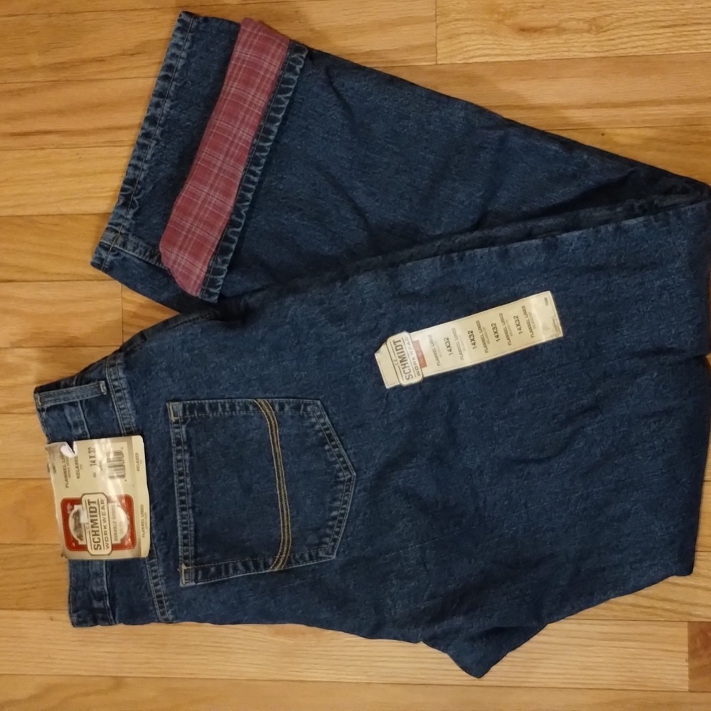 SCHMIDT FLANNEL LINED JEANS